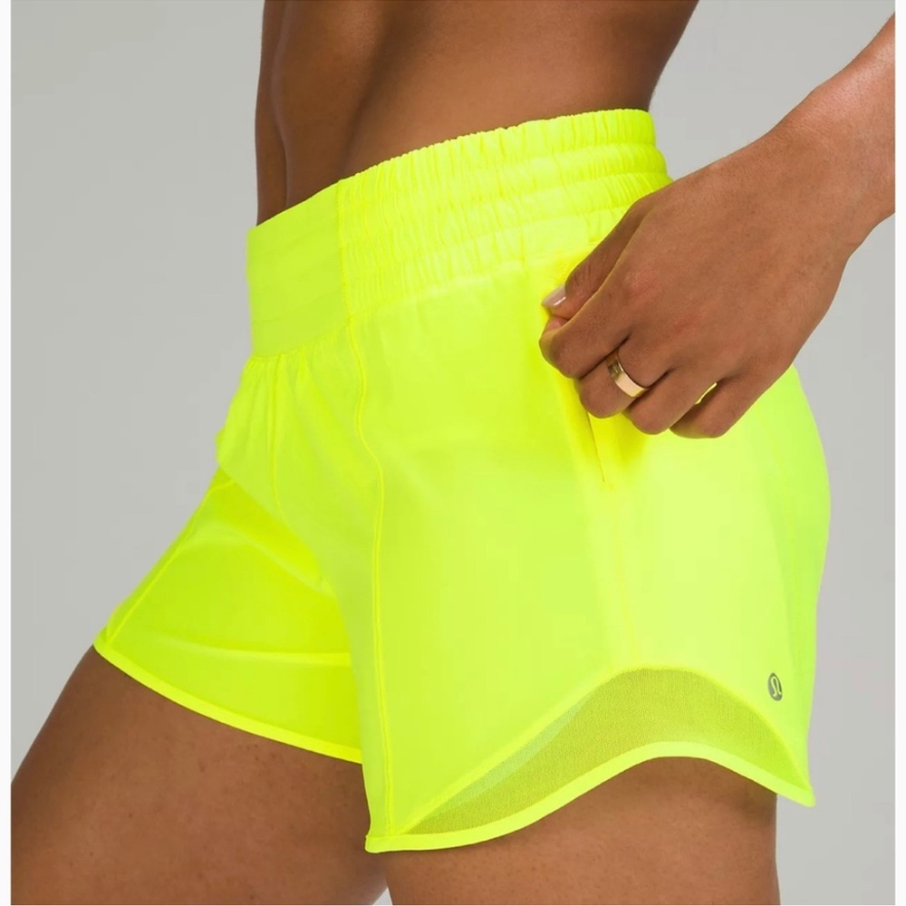 lululemon athletica Neon Yellow hottie hot short